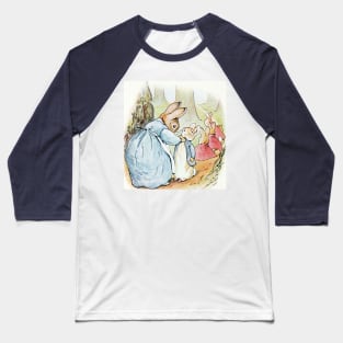 Mrs. Rabbit Tells Peter to Behave - Beatrix Potter Baseball T-Shirt